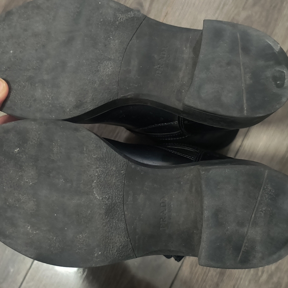Prada Black Ankle Boots Size 35 - Picture 3 of 3